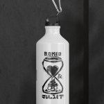 Tomatodo de Aluminio 'Romeo & Juliet' – Diseño Grunge Reloj de Arena